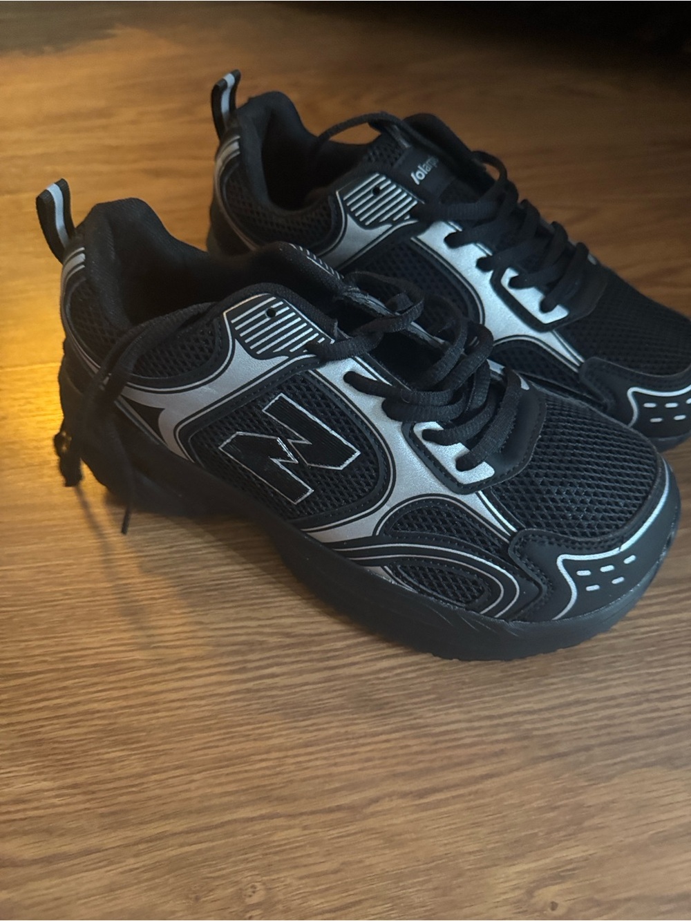 Black Athletic Mesh Men's Sneakers - Unbranded
